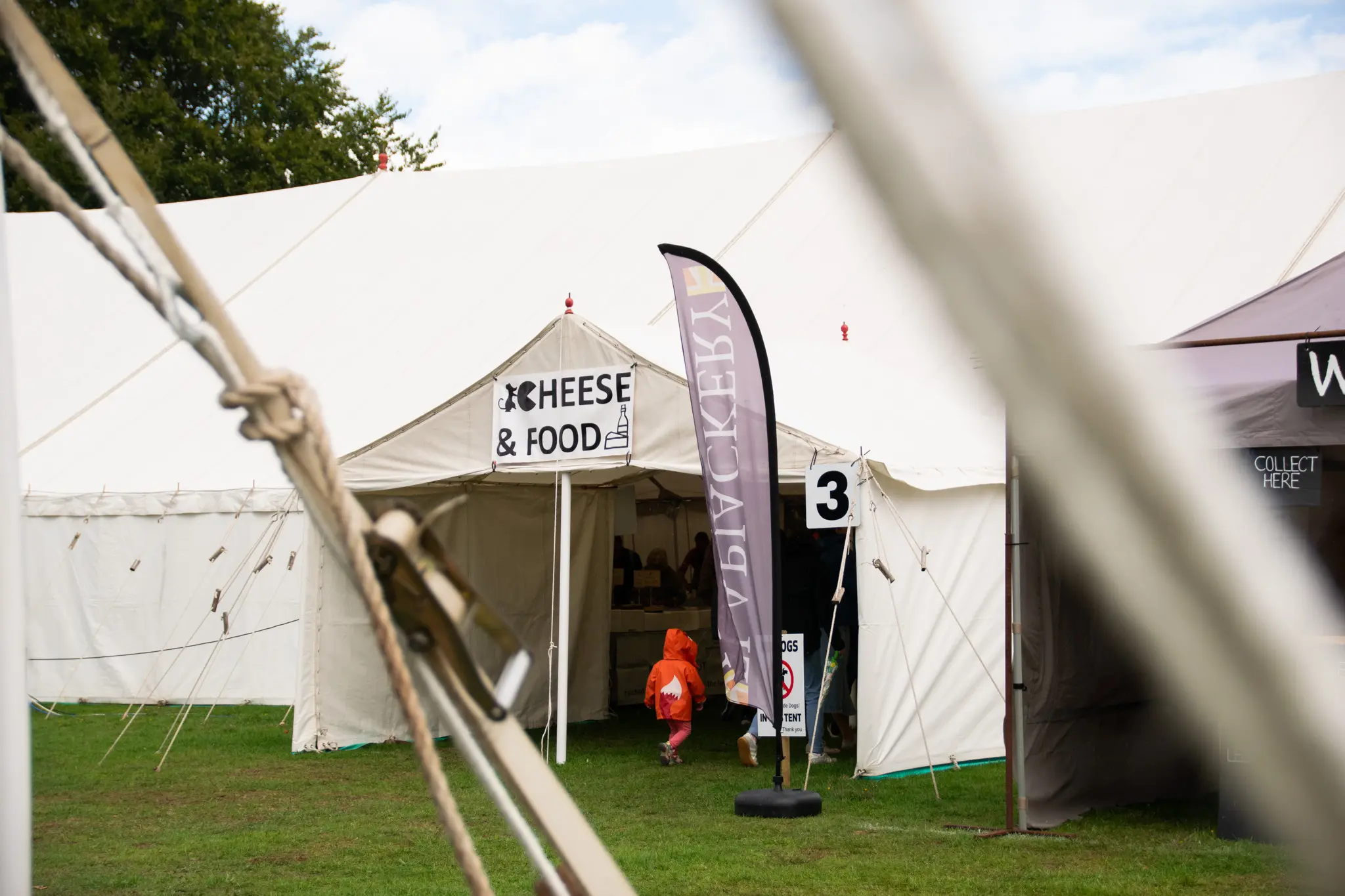 Cheese and food tent entrance